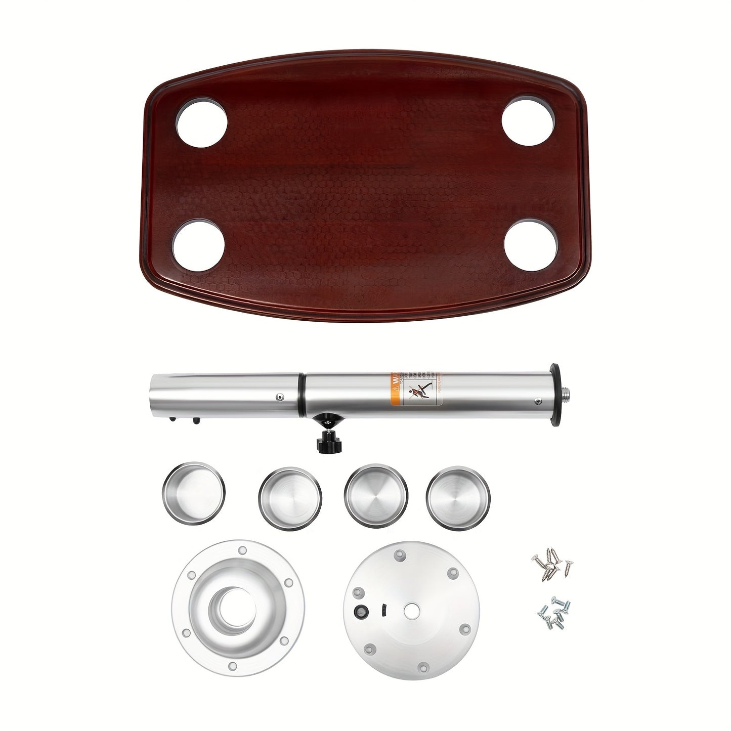 for Caravan RV Marine Boat Table W/ 4 Cup Holders & Base 55.88cm-71.12cm Rectangle USA