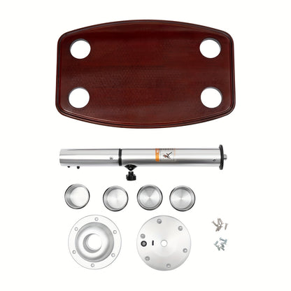 for Caravan RV Marine Boat Table W/ 4 Cup Holders & Base 55.88cm-71.12cm Rectangle USA