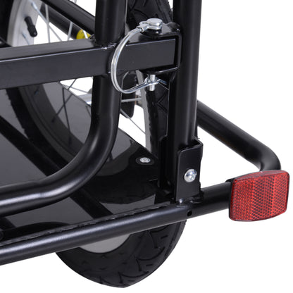 Bicycle Trailer Folding Cargo Trailer with Coupling, Coupler & Reflectors Transport Cart Up to 40 Kg Loadable, Transport Trailer Trailer for Camping, Shopping, Moving 155 X 71.5 X 77 Cm