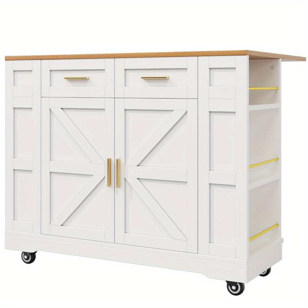 Keukeneiland – Keukentrolley – Keukenkast – Buffetkast – Eettafel – Uitklapbare Tafel – Houten Hardhout – Mobiel Met Wielen