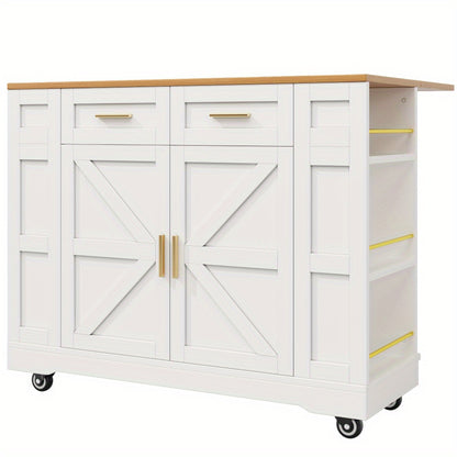 Keukeneiland – Keukentrolley – Keukenkast – Buffetkast – Eettafel – Uitklapbare Tafel – Houten Hardhout – Mobiel Met Wielen
