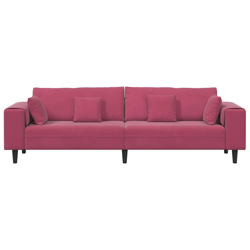 Bankstel – Bank – Hoekbank – Slaapbank – Zetel – Velvet Bekleding – Inclusief Ottoman – Stevig Houten Frame