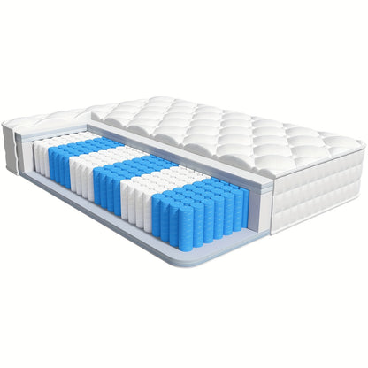 Matras – Pocketveringmatras – Binnenveringsmatras – 7-Zones Matras – Eenpersoonsmatras – 90x200 cm – 22 cm Hoog – Hypoallergeen – Medium Stevig
