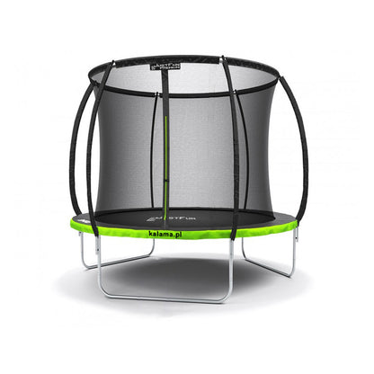 Trampoline – Buiten Trampoline – Springkussen – Springmat – Veilige Kids Trampoline – 244 cm Diameter – Stevig Frame & Veiligheidsnet met Slot