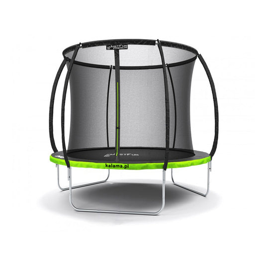 Trampoline – Buiten Trampoline – Springkussen – Springmat – Veilige Kids Trampoline – 244 cm Diameter – Stevig Frame & Veiligheidsnet met Slot