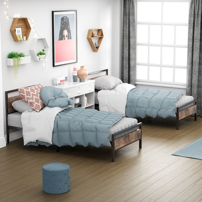 Bedframe – Eenpersoonsbed – Tweepersoonsbed – Metalen Bed – Opbergbed – Stevig Stalen Frame – Lattenbodem Met Opbergruimte