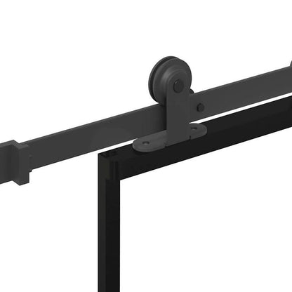 Sliding door met seizure 76x205cm ESG-glass en aluminium Practical, removable, suitable for all seasons