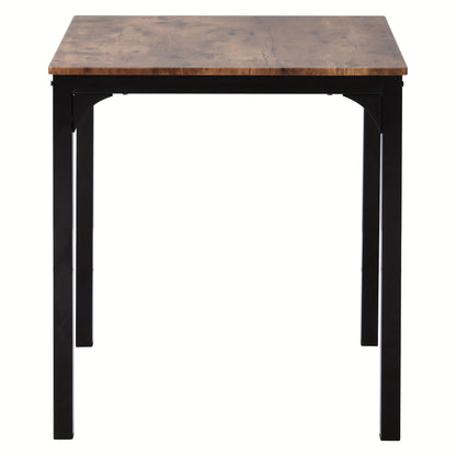 Eethoek – Zitgroep – Dinerset – Tafel Met 2 Stoelen – Balkonmeubilair – Compact En Praktisch – Massief Hout En Metaal