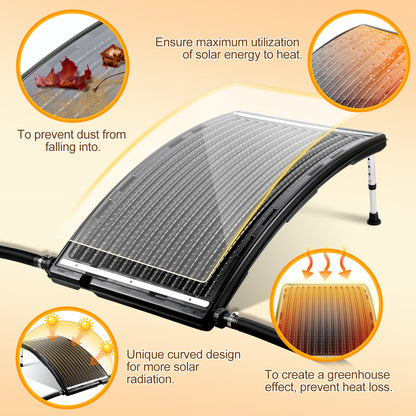 Solar heating Pool heater Heating mat Pool solar panel Solar diverter Solar collector Solar heating pool Solar panel with stand Pool solar absorber Pool heating for pool 15L Solar panel pool Solar Solar solar heater swimming