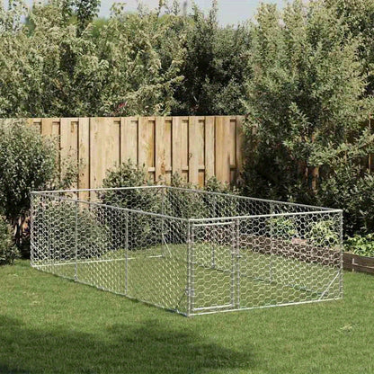 Hondenhok – Hondenhuis – Hondenkennel – Hondenhuisje – Hondenbench – Verzinkt Staal – Ruime 2x4x1m Deur