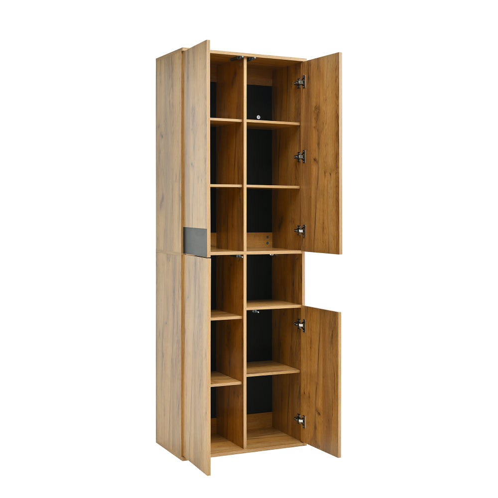Opbergkast Hal – Schoenenkast – Kast Met Spiegel – Voorruimte Organizer – Smalle Kast – Compact 65x30 cm – Stevig Duurzaam Materiaal – Eenvoudig Te Monteren