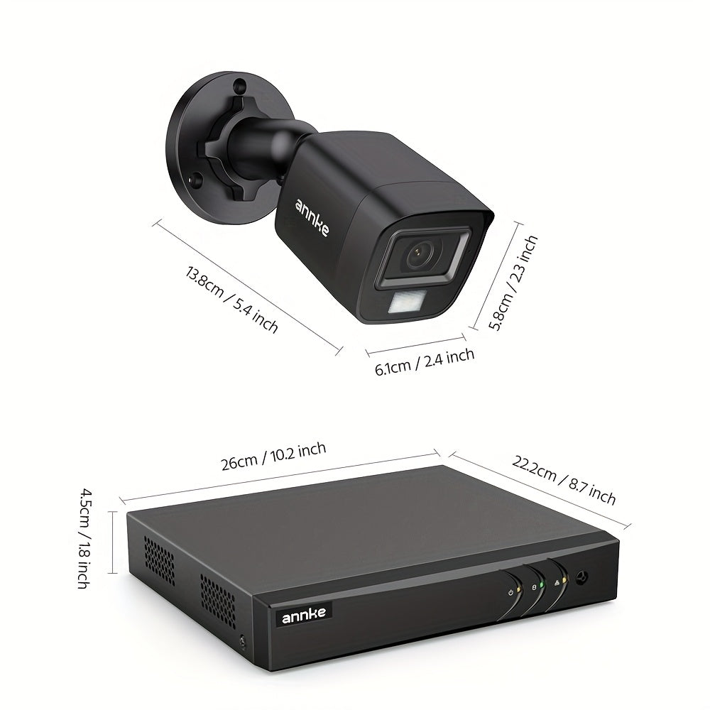 bewakingscamera set – beveiligingscamera systeem – CCTV camera kit – camerabewaking – surveillance set – 8x 1080p camera’s met nachtzicht tot 20 meter – 16-kanaals DVR recorder met 2TB HDD en AI mens-/voertuigdetectie