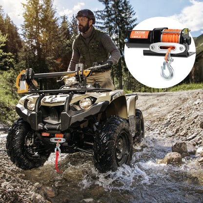 Elektrische Lier – Offroad Lier – ATV Lier – UTV Lier – Elektrische Blokkeerlier – 1587 kg Trekkracht – Waterdichte Bedrade Afstandsbediening
