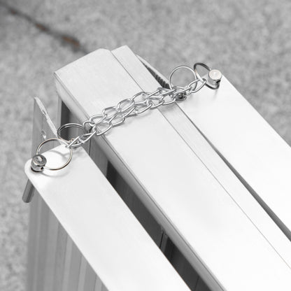 Opvouwbare Oprijplaat – Rolstoel Ramp – Toegankelijkheidshelling – Scootmobiel Oprijplaat – Drempelhulp – Lichtgewicht Aluminium – Antislip Oppervlak – Veiligheidszijkanten – 183 cm – Max Belastbaar 272 kg