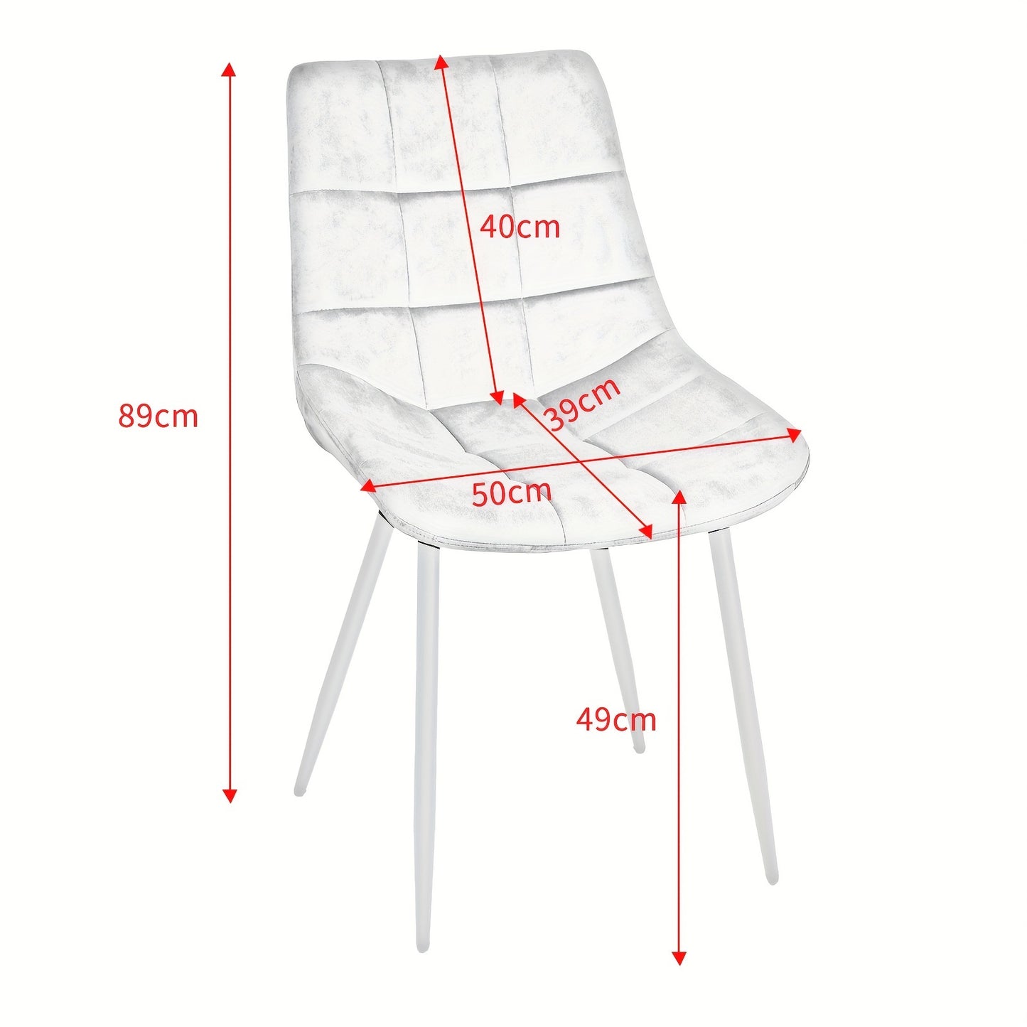 Eetkamerstoelen – Stoelen – Kuipstoelen – Keukenstoelen – Designstoelen – Fluwelen Bekleding – Ergonomische Zithoogte 50 cm