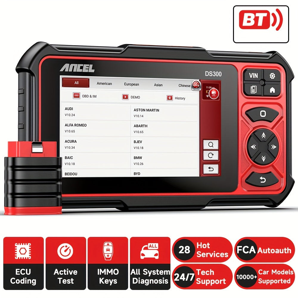Draadloze OBD2 Scanner – Auto Diagnosetool – Foutcode Uitlezer – Voertuig Scanner – Diagnosesysteem – Bidirectioneel – 28+ Resetfuncties – Compact & Gebruiksvriendelijk