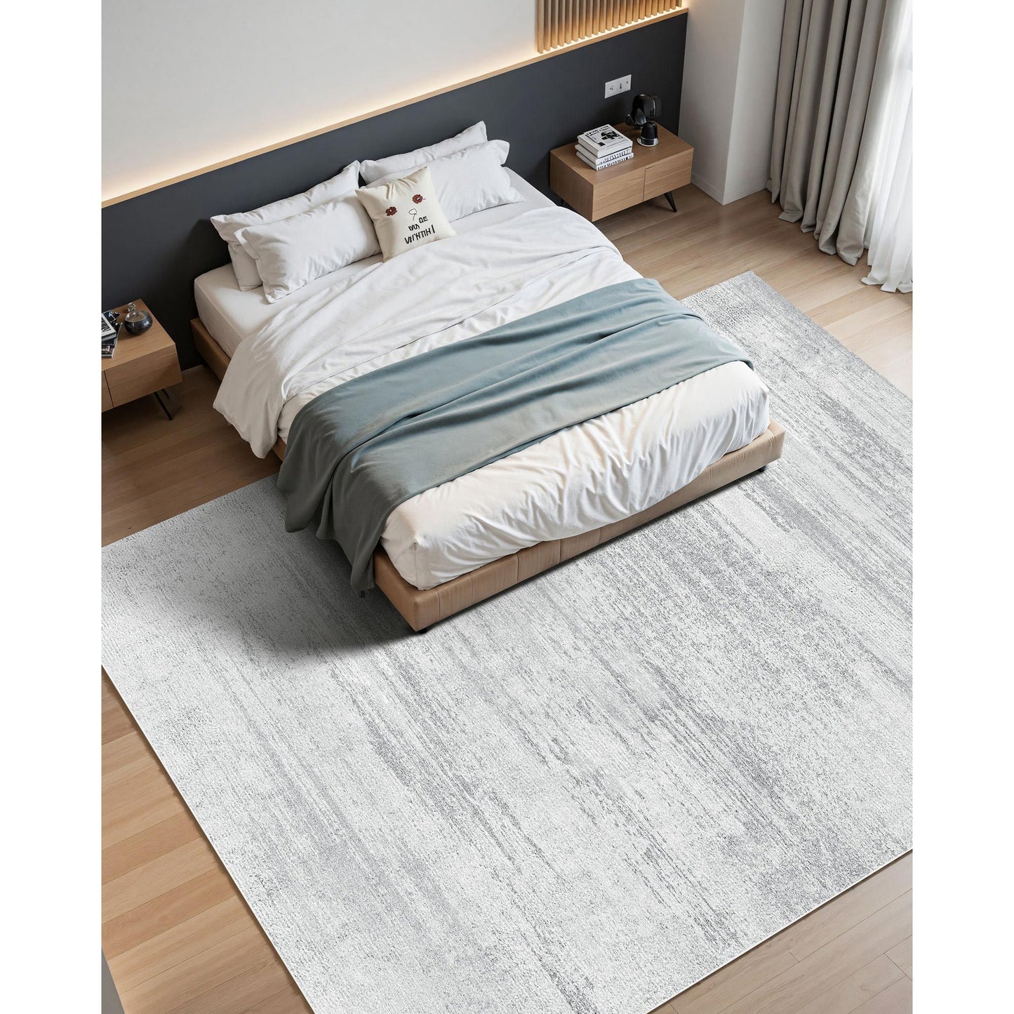 Vloerkleed – Tapijt – Lopertapijt – Karpet – Interieurkleed – Modern Grijs – Groot Formaat 300x420 cm – Anti-Slip en Scheurvast Polyester