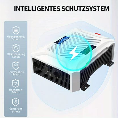 Zuivere Sinusgolf Omvormer – 3500W Power Inverter – Spanningsomzetter – DC AC Converter – 24V Naar 230V – 7000W Piekvermogen – Overbelasting Beveiliging – Compact Stevig Design