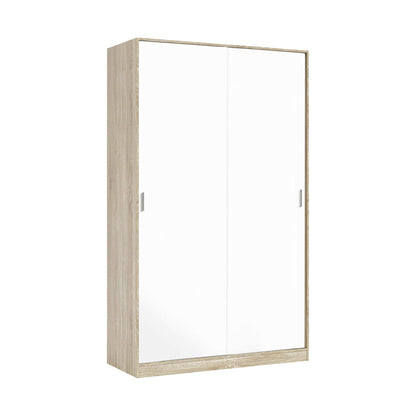 Wardrobe 2 in Front of Dnoce, Bedroom Closet, Furniture with 4 Shelves And Clothes Rail, 120X50H200 Cm, Available in 4 Colors