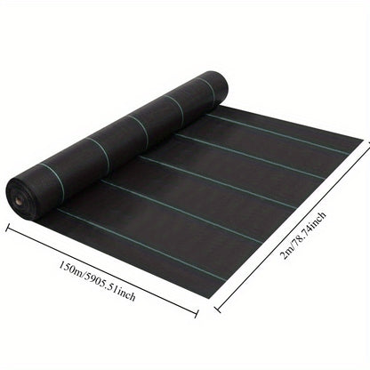 Zwaar Tuinwieddoek – Grondzeil – Onkruiddoek – Bodembedekker – Mulchfolie – Polypropyleen 2x150m – Ademend & Waterdoorlatend