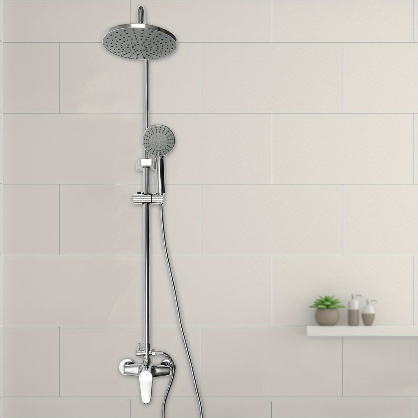 Doucheset – Douchegarnituur – Regendouche – Handdouche – Glijstang – Moderne Koperafwerking – 360° Draaibare Hoofddouche 20 cm