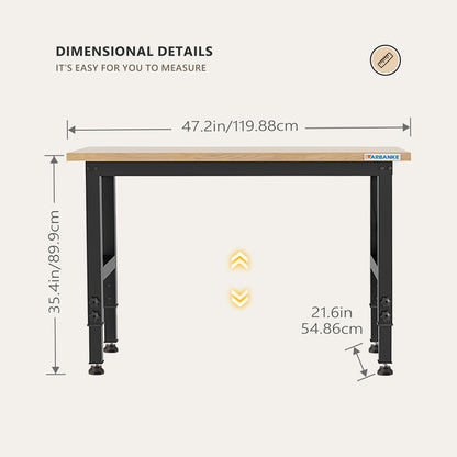 Werkbank – Werktafel – Montagebank – Werkbank Met Wieltjes – Verstelbare Werkbank – Verstelbare Hoogte 85-105 Cm – Draagkracht 900 Kg