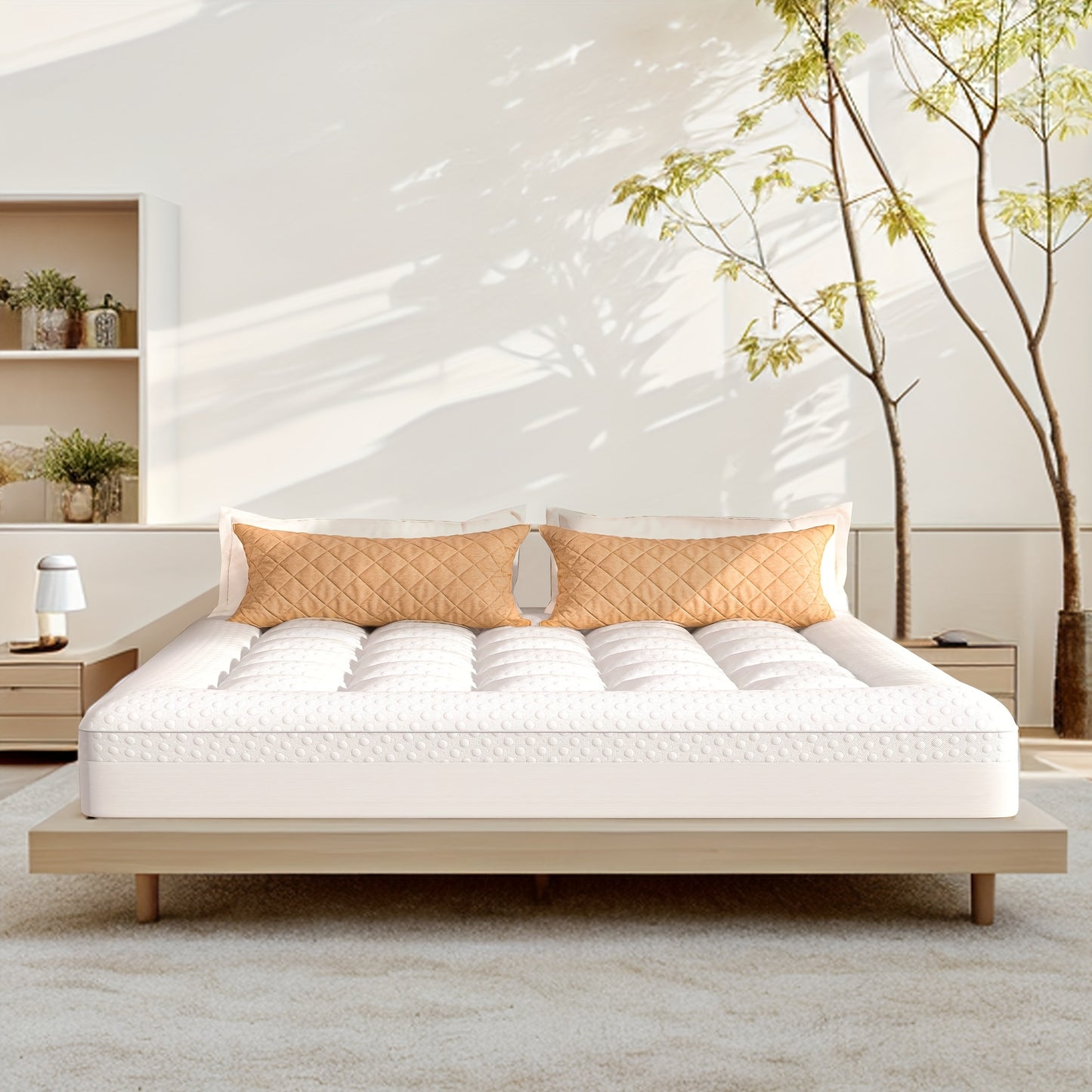 matrastopper – topmatras – matrasoplegger – topdekmatras – matrasbeschermer – 90x200 cm – dubbele laag met gel en cooling pillow – afneembare wasbare bamboe hoes