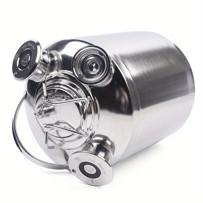 Reinigingsvat – RVS Vat – Biervat – Kegelvat – Keg Vat – 10L Inhoud – 304 Roestvrij Staal Electropolished