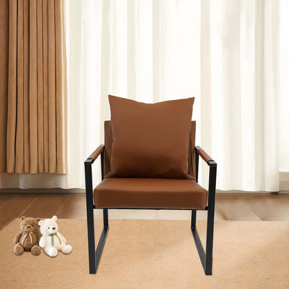 TOOL1SHOOO Modern 58.93x65.02x80.01 cm Armchair - Sponge-Filled Ergonomic Design, Sturdy Iron Frame, Easy Assembly Indoor/Outdoor Lounge Chair for Living Room, Office, Bedroom, Guest Room & Dining Room, Indoor Outdoor Chair,