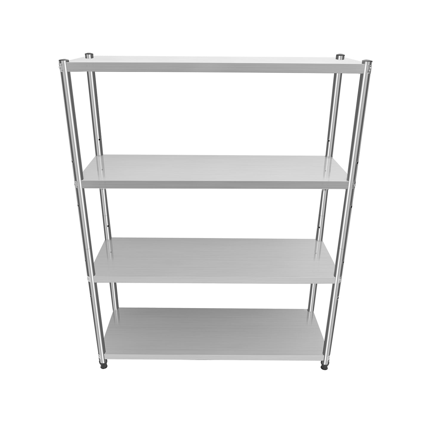 Stalen Rek – Stellingkast – Opbergrek – Opbergrek – Metaalrek – 4-laags – RVS 201 Kwaliteit – Draagkracht 50 kg per Laag