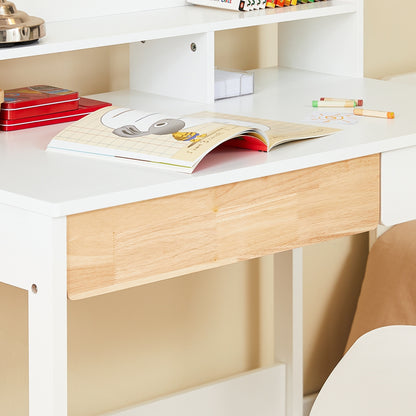 Bureau – Computerbureau – Studeertafel – Werktafel – Schrijftafel – Compact 100x59x95 cm – Met 1 Plank en 2 Lades