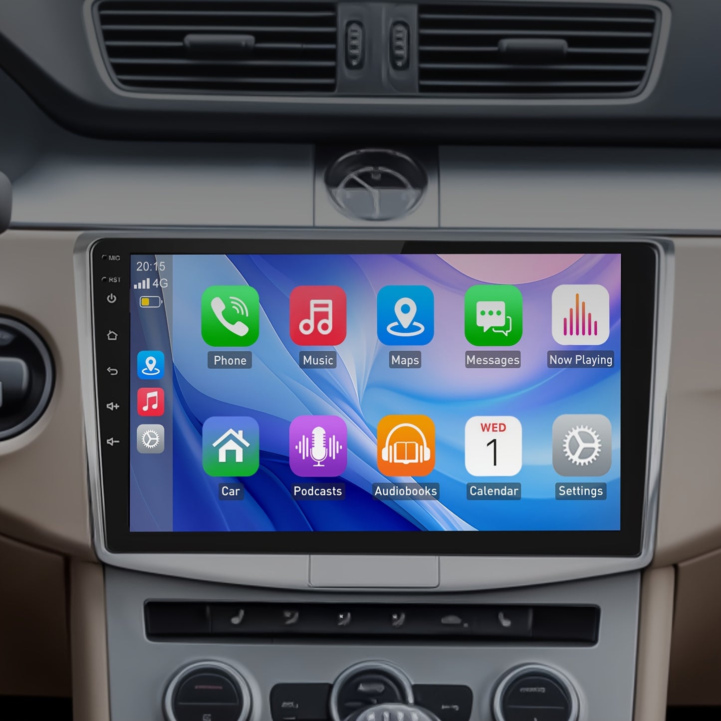 Multimedia Android Autostereo – 2-DIN Autoradio – Navigatiesysteem – Touchscreen Speler – Bluetooth Handsfree – 10 Inch IPS Scherm – Achteruitrijcamera & Microfoon