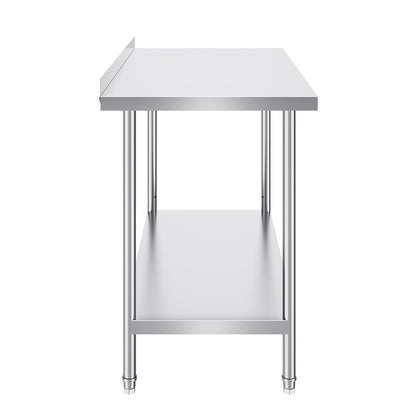 Werktafel – Werkbank – Opstelling – Prep Tafel – RVS Werktafel – 61x122 cm – 3 Verstelbare Planken
