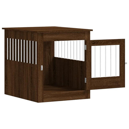 Hondenbench – Hondenkooi – Huisdier Bench – Dierenbench – Dierenkooi – Ruimtebesparend Design – Massief Hout Met Stalen Frame – Compact 64,5x80x71 cm – Modern Design – Voor Kleine Honden – Binnen en Buitengebruik