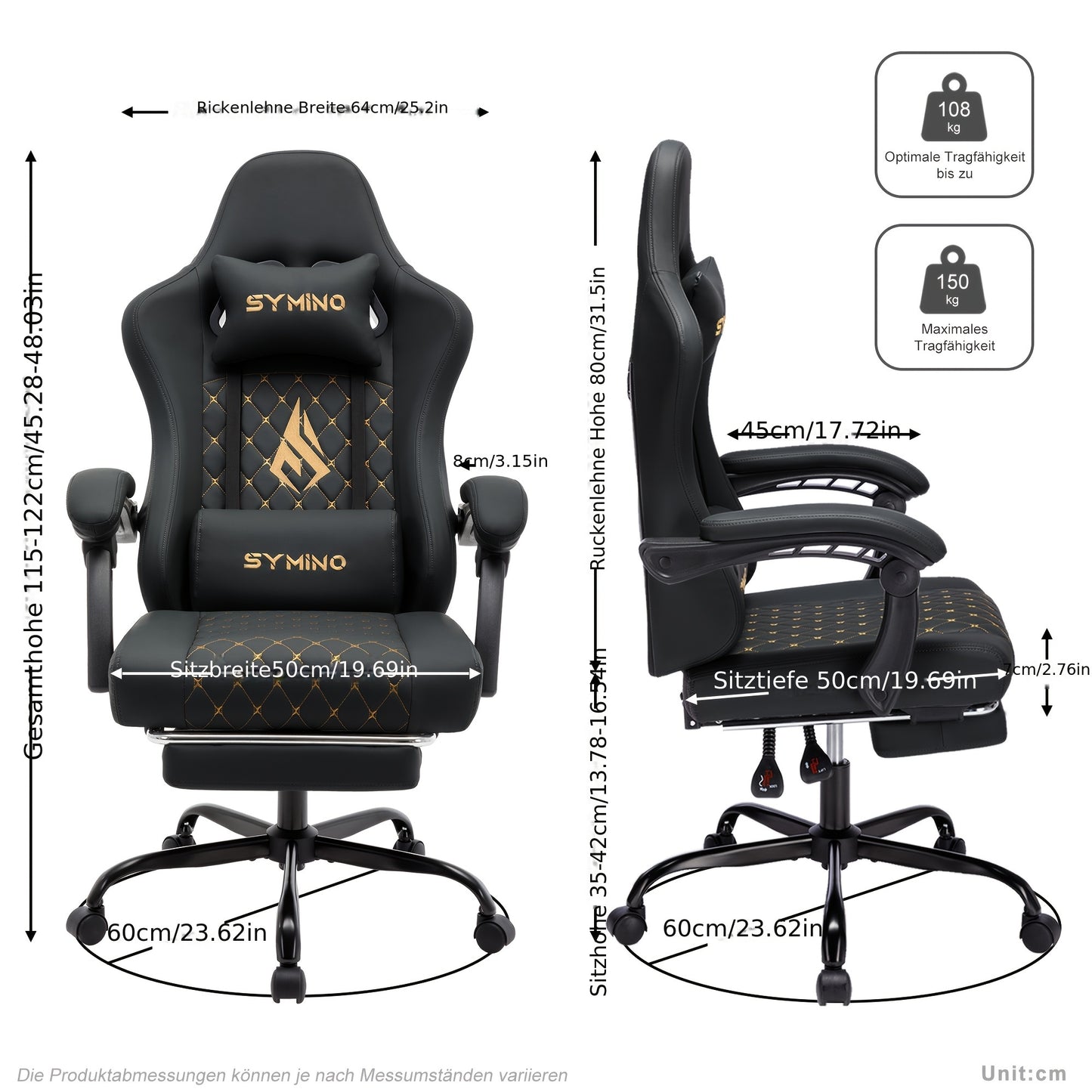 Gamingstoel – Gamestoel – Gaming Chair – Game Stoel – Bureaustoel – Ergonomisch – Verstelbare Rugleuning – Draaibaar Met Voetensteun – Kunstleer