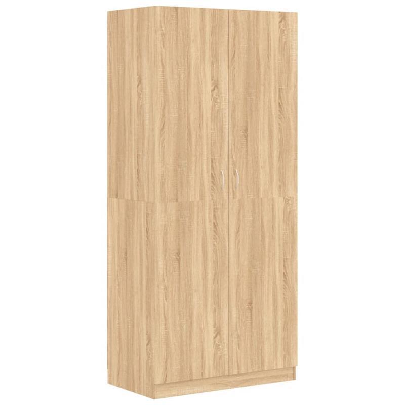 Staande Kledingkast – Kledingkast – Garderobekast – Opbergkast – Linnenkast – Modern Minimalistisch Design – Ruime Opbergruimte – Duurzaam Zacht Hout – Eenvoudige Montage – Variant Bruin