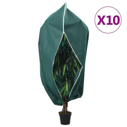 Plantenhoezen met ritssluiting 10 st 70 g/square meter 1.2x1.8m Lightweight and durable to protect your plants,  Seedling Covers, Lightweight Design, Durable Fabric, Highquality Covers, Plant Shelters, Plant Enthusiasts, Gree