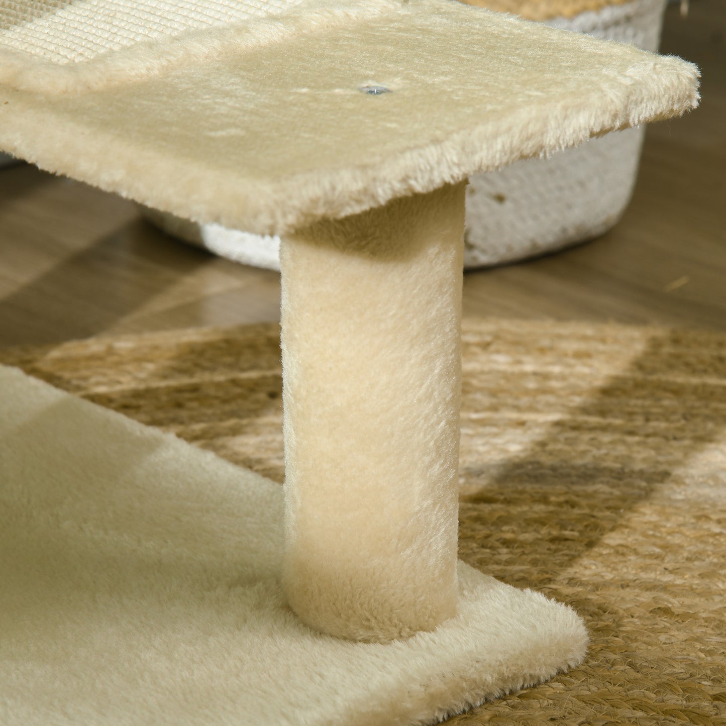 Krabpaal – Kattenboom – Krabmeubel – Kattentoren – Kattenkrabpaal – 100 cm Hoog – Sisal Krabstokken – Meerdere Niveaus – Beige