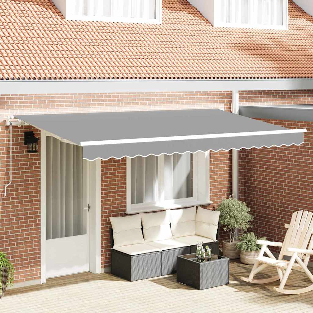 Inklapbaar Zonnescherm – Zonnescherm Terras – Schaduwdoek Tuin – Buitenzonwering – Metalen Frame – 4x2 Meter – Weerbestendig – Makkelijk Montuurbaar - Wit