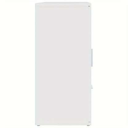 Modern White Sideboard with 3 Drawers & 2 Doors - Hardwood, Minimalist Design, Removable Storage, Perfect for Living Room or Bedroom, Living Room Furniture, Bedroom Storage, Sleek Furniture, Smooth Finish, Contemporary Furnit