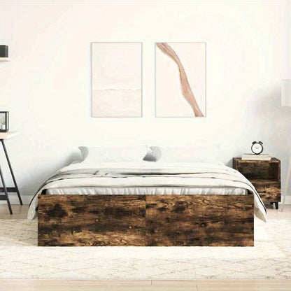 Bedframe Sonoma Eiken – Bedombouw – Slaapkamer Meubel – Ledikant – Bed Bodem – 140x200 cm – Hoogwaardig Gefineerd Hout – Stevige Constructie