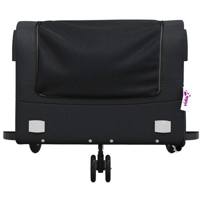 Fietskar – Fietstrolley – Bike Trailer – Kinderaanhanger – Bolderkar – Zwarte Kleur – Maximaal 45 kg Draagvermogen – Stevig Stalen Frame
