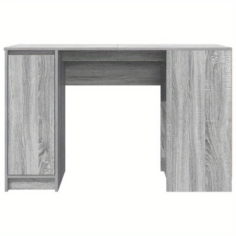 Desk Measuring 120X42X76 Cm Made of Gray Sonoma Particle Board, Composite Wood, Smooth, Moisture-Resistant, Warp-Resistant, Crack-Resistant; This Desk Is a Perfect Addition to Your Home, Office, Study, Bedroom, Or Living Room