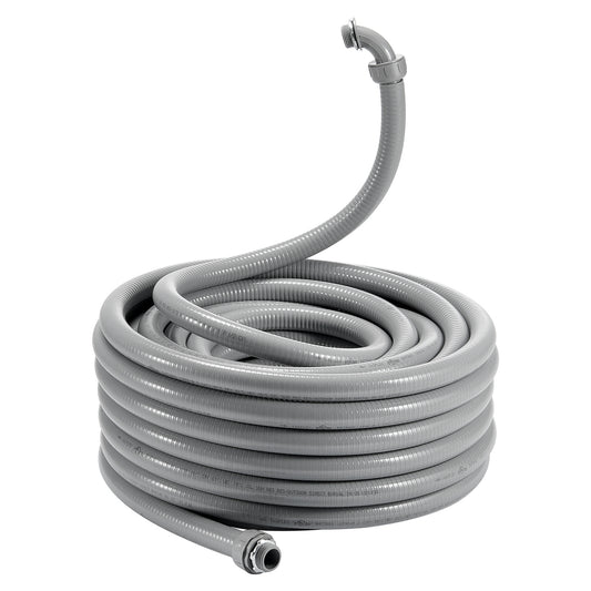 PVC-buis Elektrisch – Elektrische leiding – Flexibele Pijp – Beschermbuis – Waterdichte Buis – 1 inch 25,4 mm – IP65 Water- en Stofdicht – Compleet met Connectoren