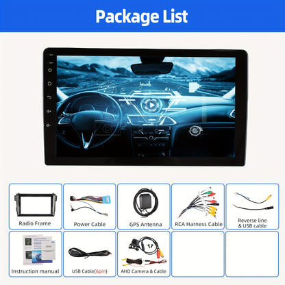 Multimedia Autoradio – 2-DIN Radio Speler – Touchscreen Navigatie – Inbouw Head Unit – Android Auto Systeem – 9 Inch IPS Scherm – 4GB RAM 64GB Opslag – Inclusief Achteruitrijcamera