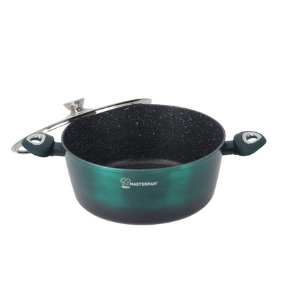 MASTERPAN 8pcs Cookware Set | with Glass Lid | Induction Cookware Set | Coated Pots | Cookware Set | Cooking Set | Non-Stick Coating | Induction | Cooking Pot | As a Gift | for All Stove Types | MP2801