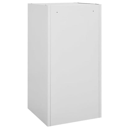 Stalenkast – Opbergkast – Archiefkast – Kantoorkast – Locker – Vergrendelbaar – Verstelbare Planken en Haken – Compact 53x53x105 cm – Lichtgrijs staal