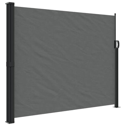 Uitschuifbaar Zijscherm – Windscherm – Zonwering – Tuinscherm – Balkonscherm – 160x500 cm – Polyester Met Stalen Frame – Waterafstotend Antraciet