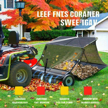 Bladveger – Bladzuiger – Bladverzamelaar – Tuinveger – Grasveger – 132 cm Werkbreedte – 740 Liter Opvangvolume – Verstelbare Veeghoogte – Duurzaam Polyester