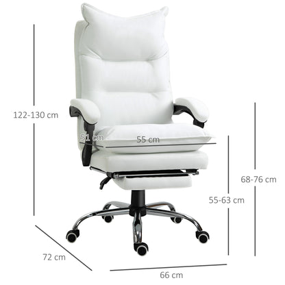 Bureaustoel – Office Chair – Draaistoel – Kantoorstoel – Gaming Stoel – Verstelbare Zithoogte – Ingebouwde Voetensteun – Kunstleer – Zwart